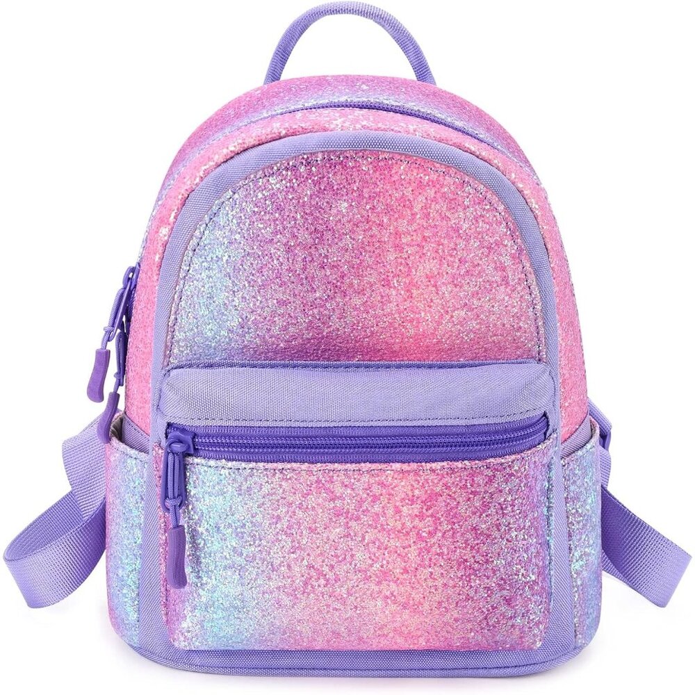 Charming Mini Rainbow Glitter Backpack For Girls … - image 1